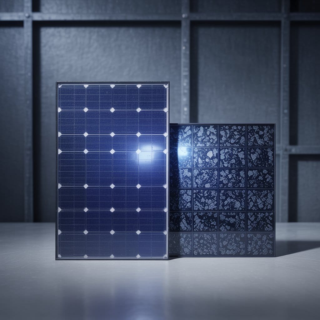 solar panel crystal structure and design.
