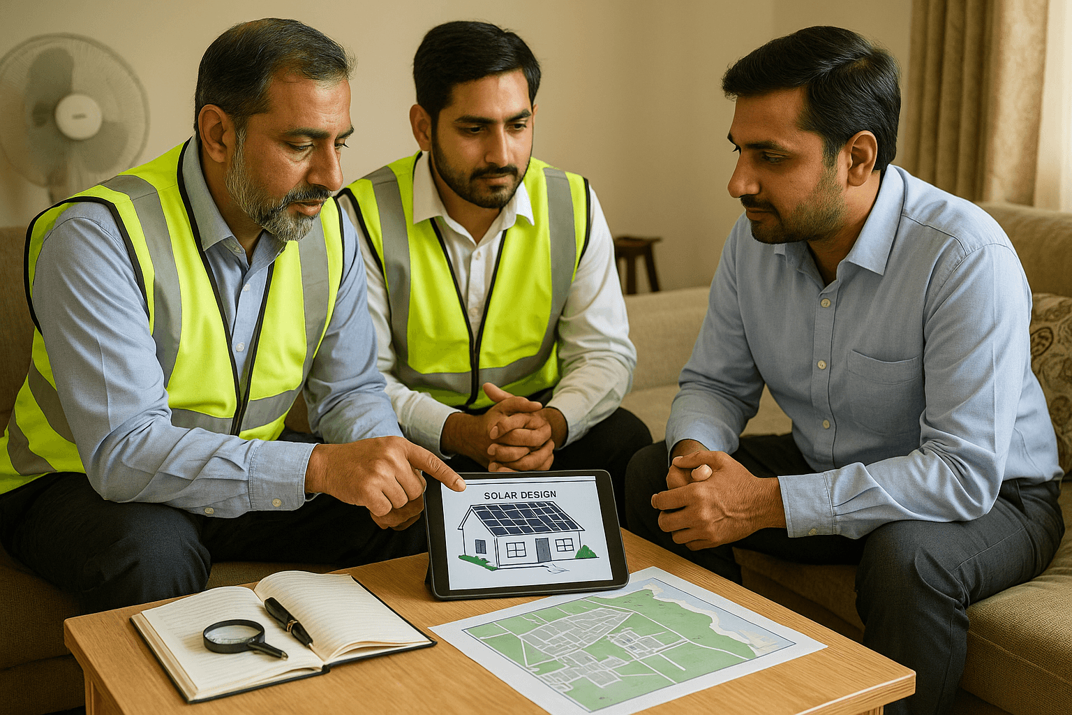 pemco professionals surveying calculating and installing perfect solar system